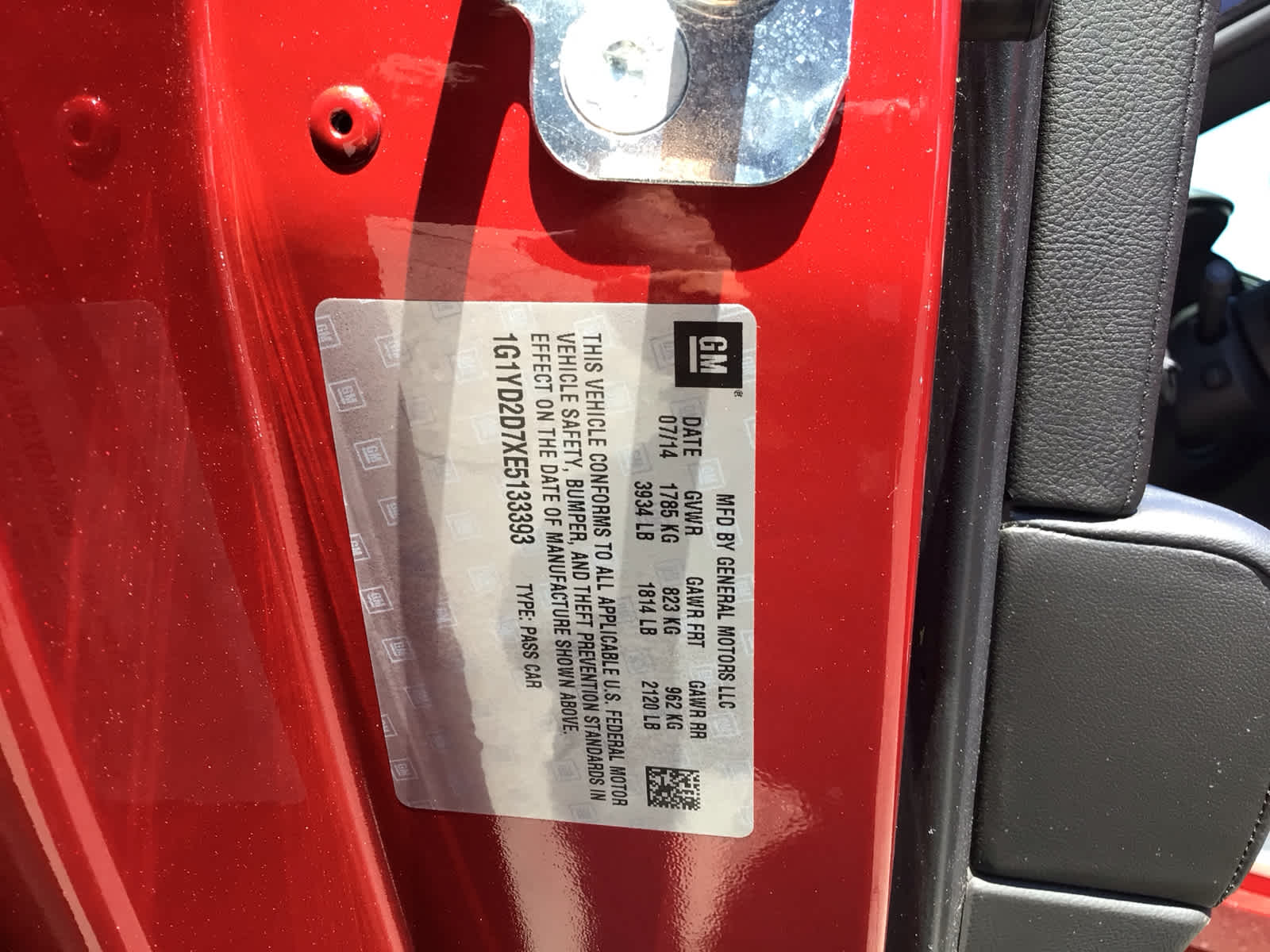 2014 Chevrolet Corvette Stingray 2LT