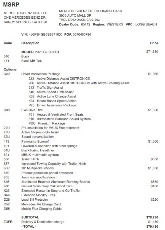 2025 Mercedes-Benz GLE GLE 450e
