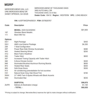 2023 Mercedes-Benz GLS 450 4MATIC® SUV