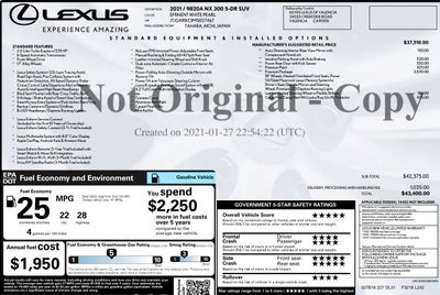 2021 Lexus NX 300 NX 300