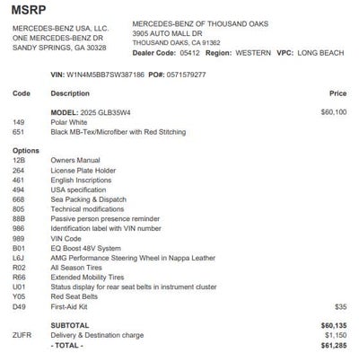 2025 Mercedes-Benz GLB AMG® GLB 35