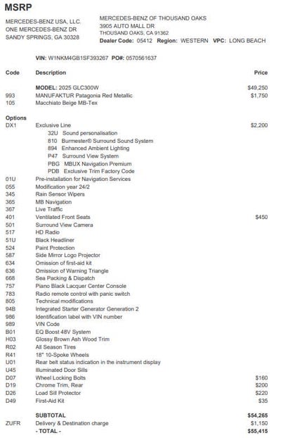 2025 Mercedes-Benz GLC GLC 300