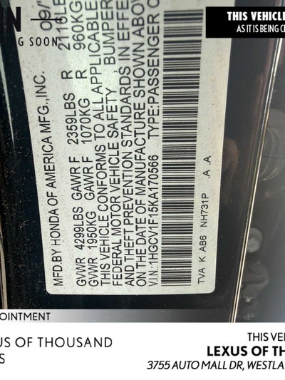2019 Honda Accord Sedan LX 1.5T